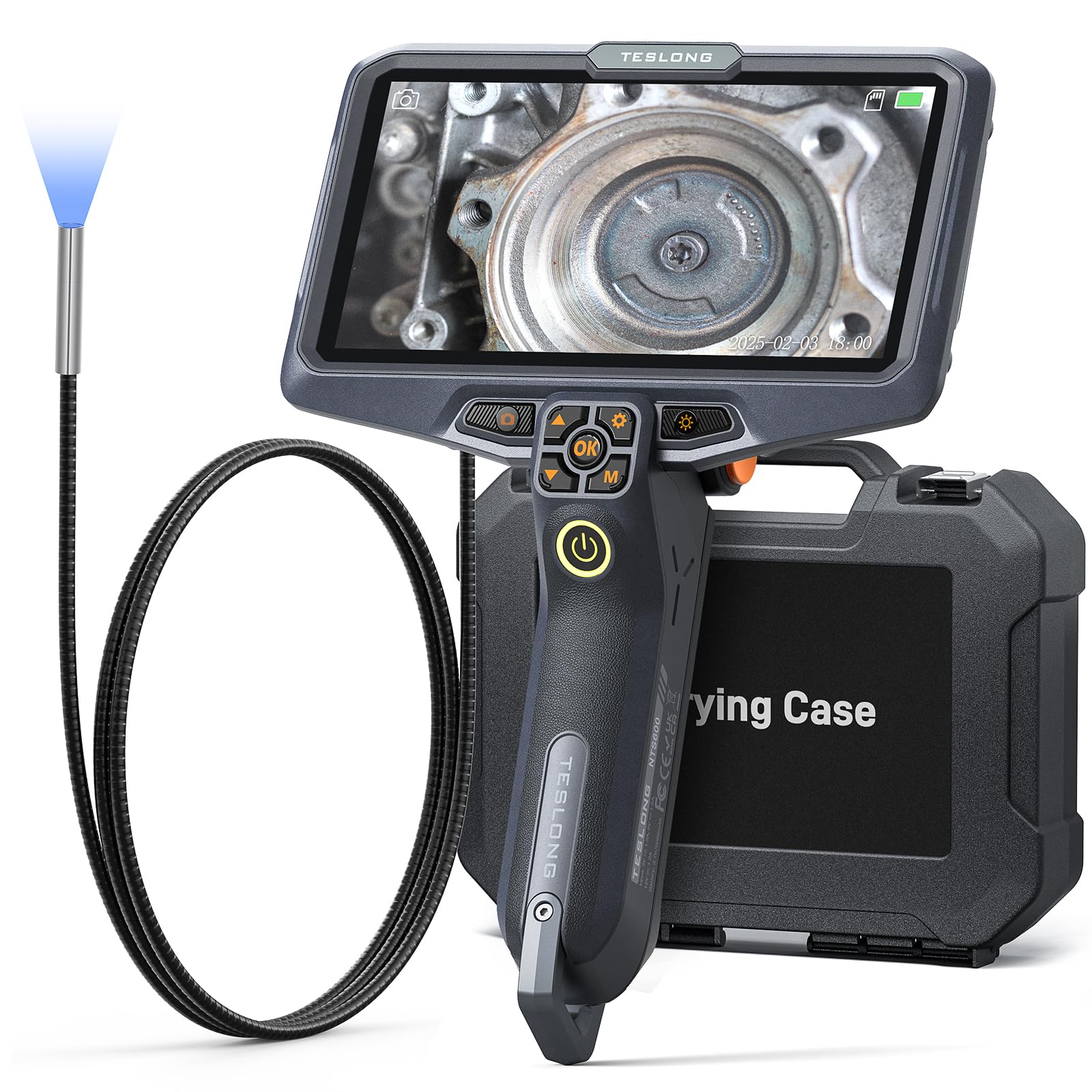 Teslong Ultra-Thin 3.9mm Industrial Endoscope with Lights, 6